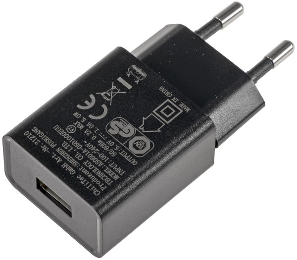 Stecker Netzteil mit USB CTN-0510 Ein Netzadapter 5V= 1A 5W Ladegerät