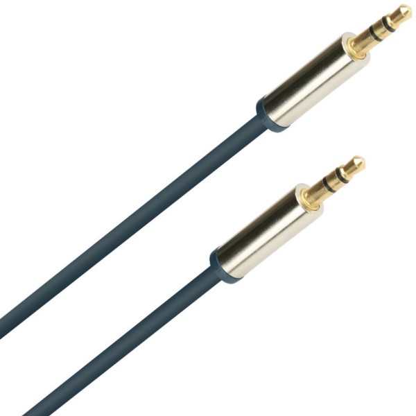 0,5m GC® HQ Audio Klinken 3,5mm Aux Kabel 2x Klinke Metall Stecker vergoldet