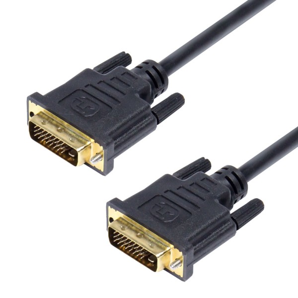2m DVI zu DVI Kabel vergoldet DUAL LINK 24+1 Stecker digital für PC Monitor TFT