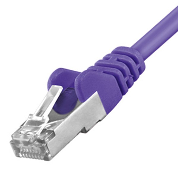 CAT5e Patchkabel LAN DSL Netzwerkabel S/FTP violett 1m