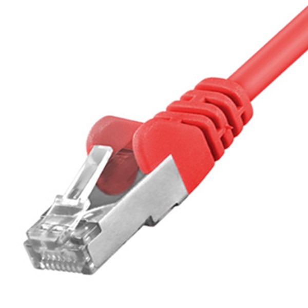 CAT5e Patchkabel LAN DSL Netzwerkabel S/FTP rot 0,5m
