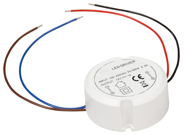 LED Transformator 12V 12W Trafo rund LEDs für Unterputzdose Vorschaltgerät EVG