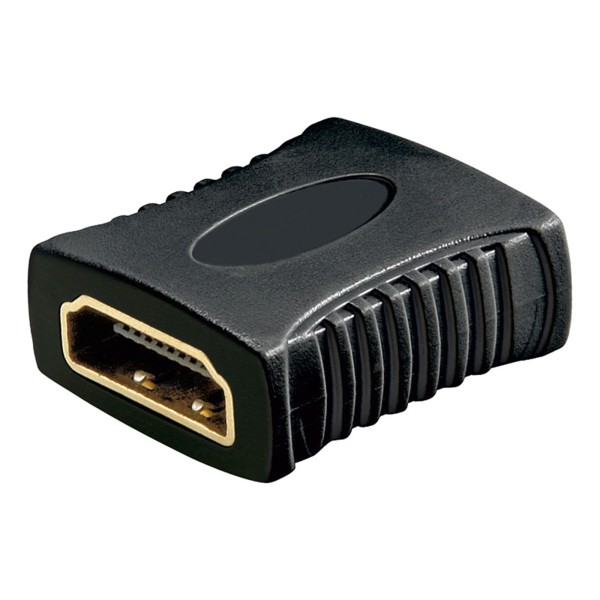 Goobay HDMI Adapter Kabel 4K Verlängerung Kupplung Verbinder 2* Buchse vergoldet