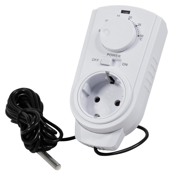 Steckdosen-Thermostat McPower &quot;TCU-440&quot; 5-30°C 3500W 230V Kabel + Außenfühler