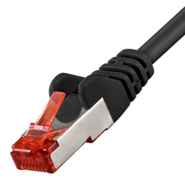 0,15m CAT6 CAT.6 Patchkabel S/FTP schwarz Netzwerkkabel LAN DSL Ethernet Kabel
