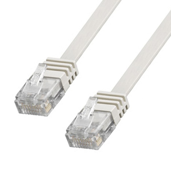 0,25m CAT6 Patchkabel Netzwerkkabel Flachkabel Ethernet LAN DSL Flach Kabel grau
