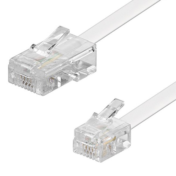 3m Telefon Kabel RJ11 St. 6P4C &gt; RJ45 St. 8P4C weiß für DSL Splitter Router