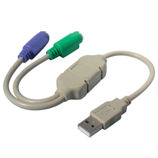Premium USB auf 2 x PS2 PS2/USB Adapter Maus & Tastatur Aktiv Neuware PS 2
