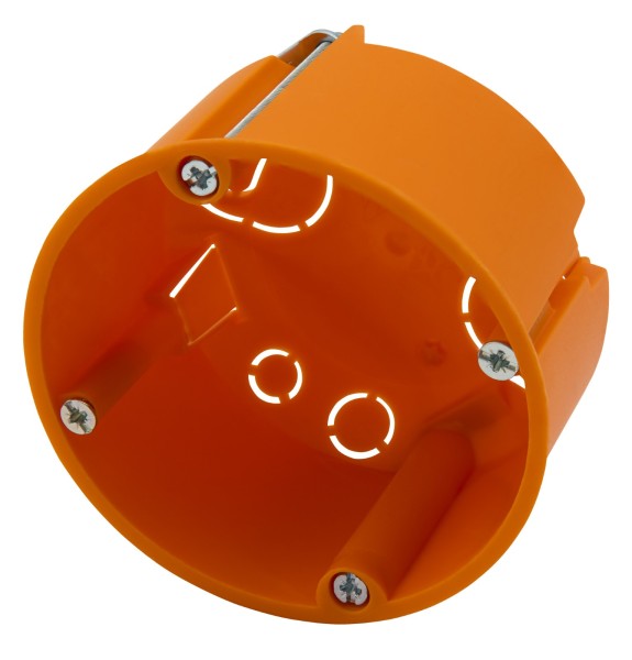 Hohlwand Gerätedose HWD Einbautiefe 45mm inkl. Geräteschrauben orange