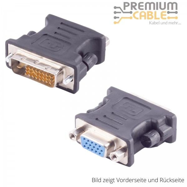 Adapter DVI-D 24+1 St. zu VGA Buchse Analog D-Sub Stecker Monitor TFT PC Digital