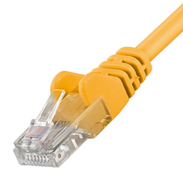 CAT5 CAT5e Patchkabel LAN DSL Netzwerkabel gelb 0,25m