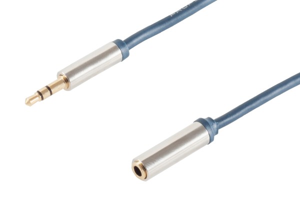 1,5m HQ Audio Klinken Verlängerung Aux Kabel 3,5mm Stecker &gt; Buchse Kupplung