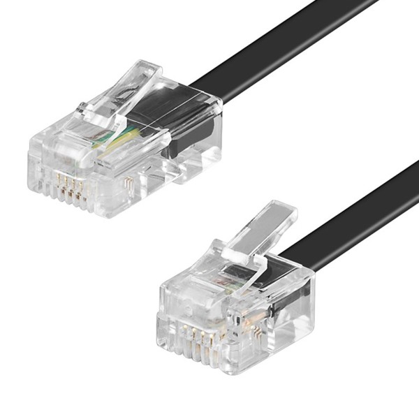 8P4C weiß für DSL Splitter Router 15m Telefon Kabel RJ11 St 6P4C > RJ45 St 