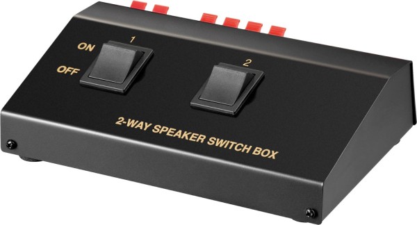 Lautsprecher Umschaltbox Umschalter Verteiler Splitter Switch für 2 Boxen Metall