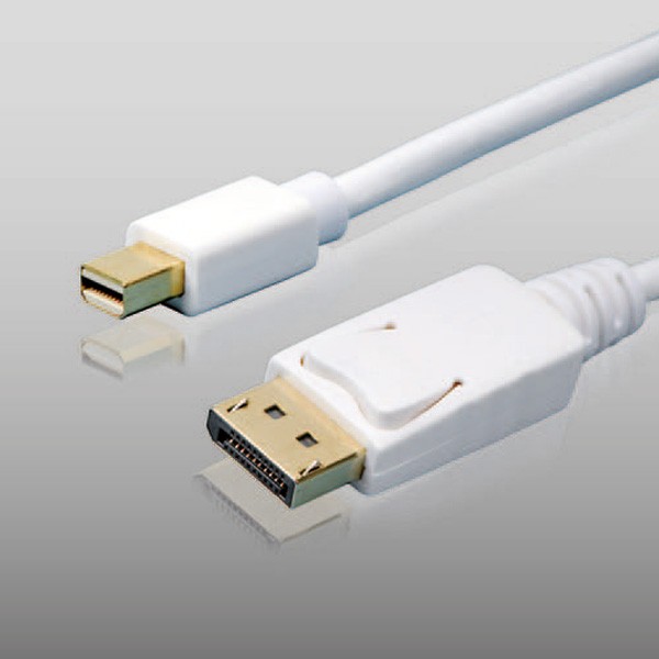 1,5m Mini Display Port auf Display Port Kabel weiß 1080p vergoldet 1,5 m