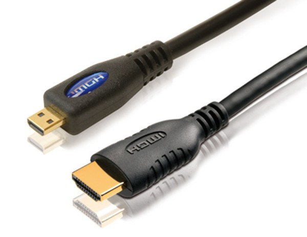 0,5m Micro HDMI Kabel Mikro D Stecker 4K Ultra HD Ethernet für Tablet Smartphone