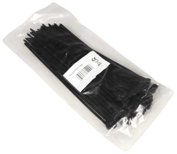 Kabelbinder McPower schwarz 200x2,5mm 100er-Pack UV beständig