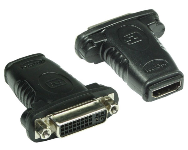 Adapter DVI 24+5 Buchse HDMI 19pol Buchse 2* Kupplung weiblich Konverter