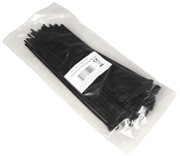 Kabelbinder McPower schwarz 200x3,6mm 100er-Pack UV beständig