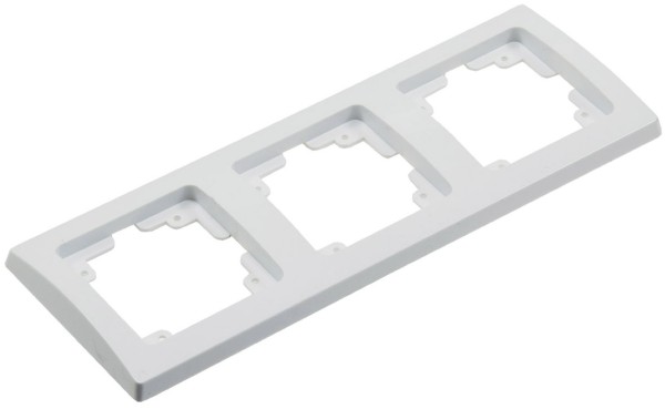 1* DELPHI 3-fach Rahmen weiß für Steckdose Wechsel-Schalter Dimmer Taster usw.