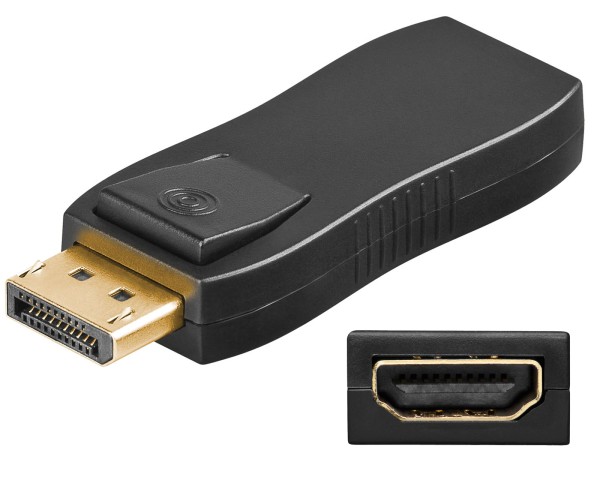 Displayport Adapter HDMI Buchse &gt; 20 poliger DP Stecker vergoldet + Verriegelung
