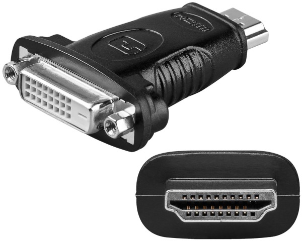 Goobay® DVI-D zu HDMI Adapter Wandler 24+1 DVI-D Kupplung zu HDMI Stecker
