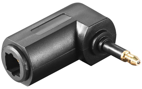 Goobay® Winkel Adapter Toslink TOS Link SPDIF S/P-DIF an 3,5 mm Mini Stecker