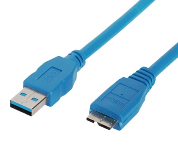 0,5m USB 3.0 Superspeed Kabel A Stecker &gt; B Mikro Micro Stecker bis 5Gb/s Kabel