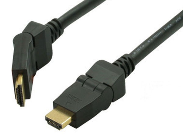 1m HDMI Kabel schwenk winkelbar 180° mit Ethernet 2160p 4K Full-HD für LED TV PC