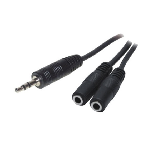 Y Klinke 3,5mm Adapter Kabel Splitter auf 2x 3.5mm Buchs Kopfhörer Verteiler