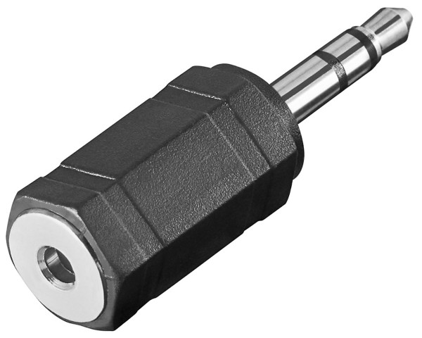 Goobay® Audio Stereo Adapter 2,5 mm Buchse Kupplung auf 3,5 mm Klinke Stecker