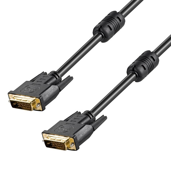 2m DVI-D 24+1 Dual Link Monitor Kabel Full HD bis WQXGA 2560 x 1600 vergoldet