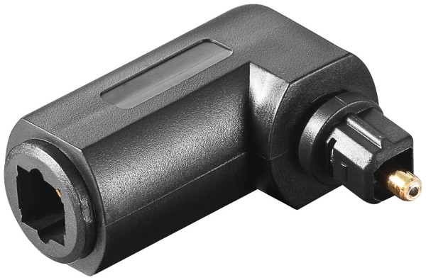 Goobay® Winkel Adapter Opto Toslink Kupplung Buchse auf TOS Link Stecker drehbar