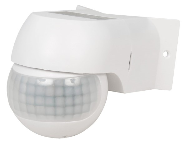 Mini Bewegungsmelder 180° weiß für LED 1-800W max.12m 10Sec.-15Min. IP44 230V