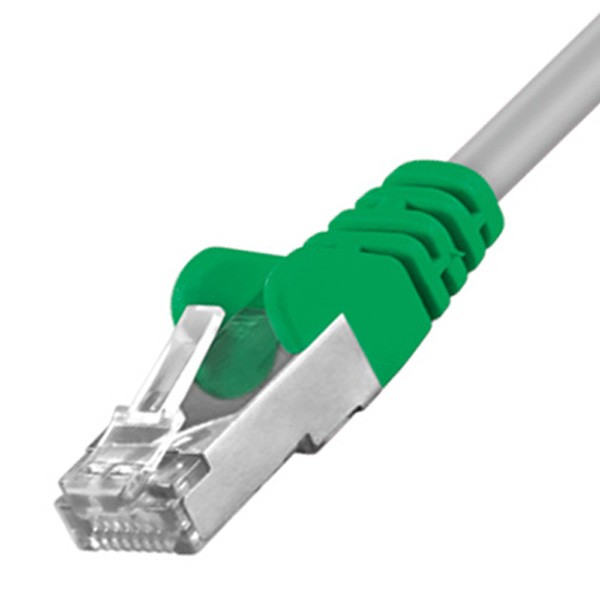 CAT5e Kabel F/UTP Crossover Patchkabel DSL LAN Netzwerkkabel gekreuzt grau 0,5m