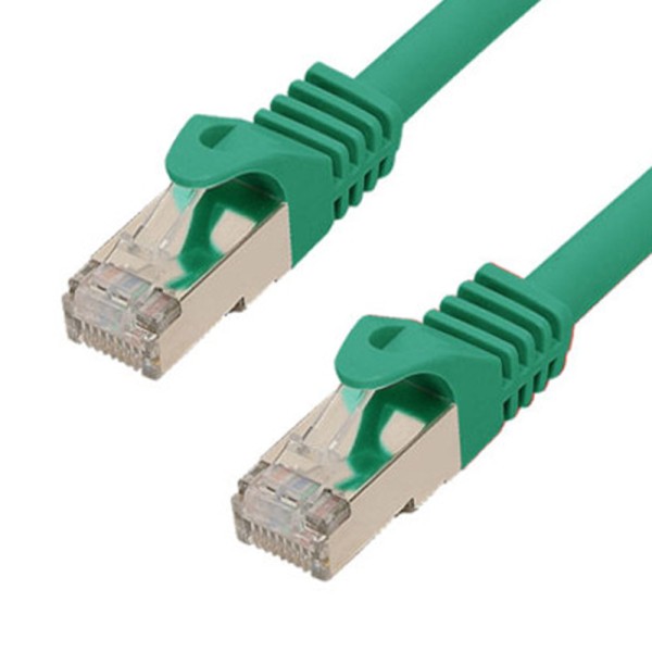 20m RJ45 Patchkabel grün mit CAT 7 Rohkabel LAN DSL Netzwerkkabel S/FTP PIMF