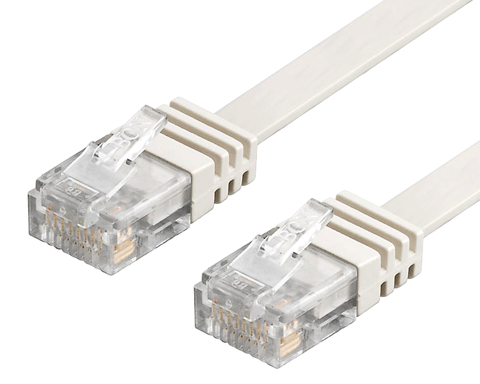 7m CAT5 Flaches Internetkabel Patchkabel LAN-Kabel Netzwerkkabel DSL Kabel weiß 